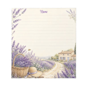 Provenzalischer Lavendel Cottage Garten Notizblock