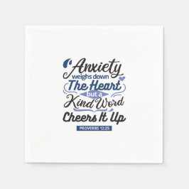 Proverbs 12:25 Bible Verse – Kind Word Art Serviette