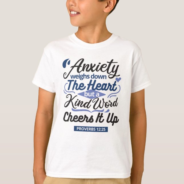 Proverbs 12:25 Bible Verse – Kind Word Art T-Shirt (Vorderseite)