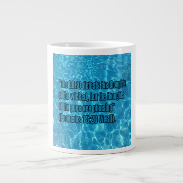 Proverbs 15:26 WEBU Mug Jumbo-Tasse (Vorderseite)