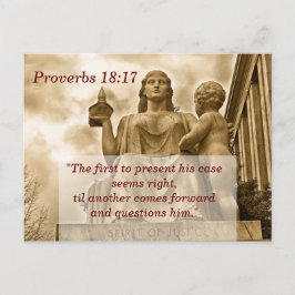 Proverbs 18 17 Scripture Memory Card Postkarte