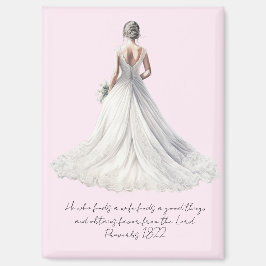 Proverbs 18:22 Wedding Greeting Card Magnet
