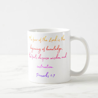 Proverbs 1:7 Mehrfarbige Tasse