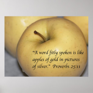 Proverbs 25:11 Schrift drucken Poster