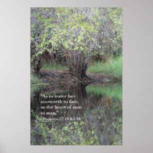 Proverbs 27:19 Schrift drucken Poster