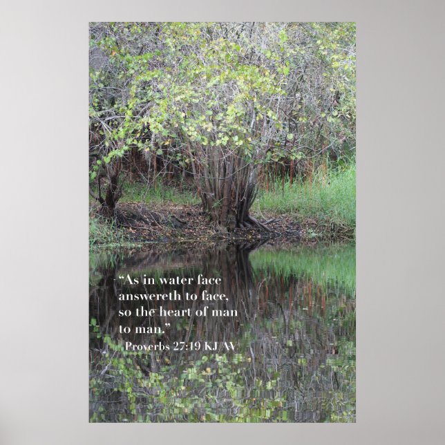 Proverbs 27:19 Schrift drucken Poster (Vorne)