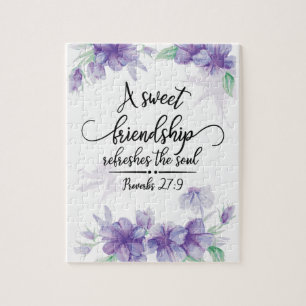 Proverbs 27:9 Sweet Friendship Erfrischt das Soul Puzzle