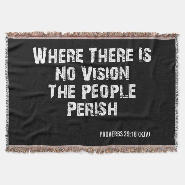 Proverbs 29:18 Bibelverse KJV Zitat Decke (Vorderseite)