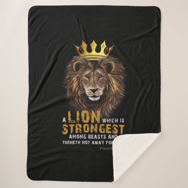 Proverbs 30:30 KJV Bibelbibliotheksangebot Sherpadecke (Vorderseite)