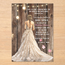 Proverbs 31:10 Bridal Shower Invitation Acryleinladungen