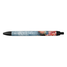 Proverbs 31:25 Pen Inspiring Bible Verse Floral Kugelschreiber