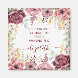 Proverbs 31 Elegante pastellrosa Blume Magnet