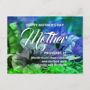 PROVERBS 31 Floral Happy Mother's Day Postcard Postkarte