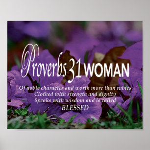 PROVERBS 31 FRAU Inspiration Christlich Poster