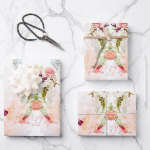 Proverbs 31 Frauenkirche FLorale Bouque Geschenkpapier Set