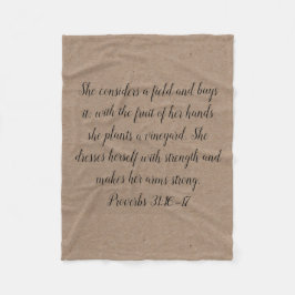 Proverbs 31 Frauenvlies Fleecedecke