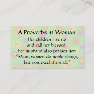 Proverbs 31 Mama Calling Card Groovy Mod Telefonnummerkarte