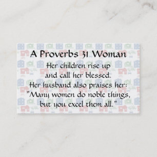 Proverbs 31 Mama Calling Card House Telefonnummerkarte
