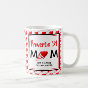 PROVERBS 31 MAMAS Rotes Herz Christlich Muttertag Kaffeetasse