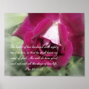 Proverbs 31 Sammlung~ Pro 31:11-12 Poster