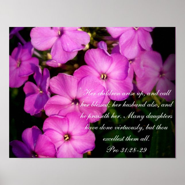 Proverbs 31 Sammlung ~ Pro 31:28-29 Poster (Vorne)