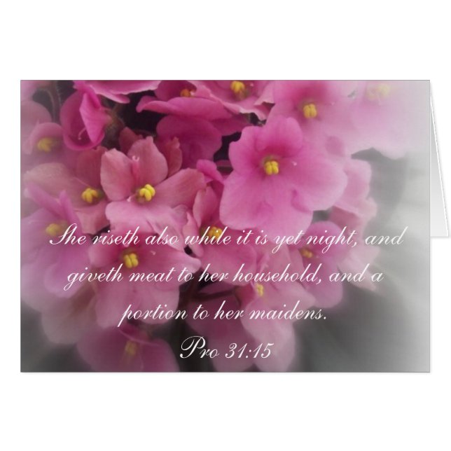Proverbs 31 Sammlung ~ Sprichwörter 31:15 (Vorderseite (Horizontal))