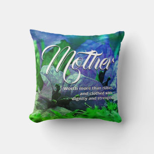 PROVERBS 31 Tag der Christlichen blauen Muttermutt Kissen