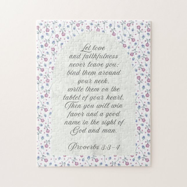 Proverbs 3:3–4 Floral Scripture  Puzzle (Vertikal)