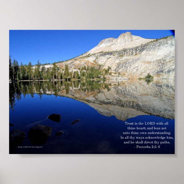 Proverbs 3:5-6 Inspirationsskripte Poster (Vorne)