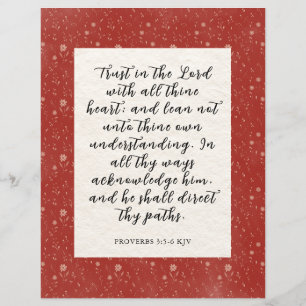 Proverbs 3:5-6 KJV Bibelverse Bild Flyer
