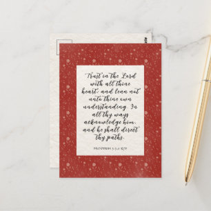 Proverbs 3:5-6 KJV Bibelverse Bild Postkarte