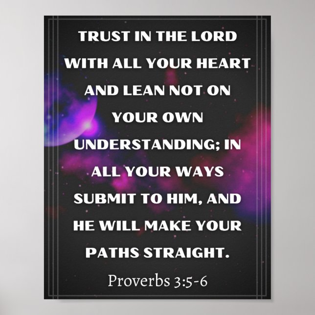 Proverbs 3:5-6 poster (Vorne)