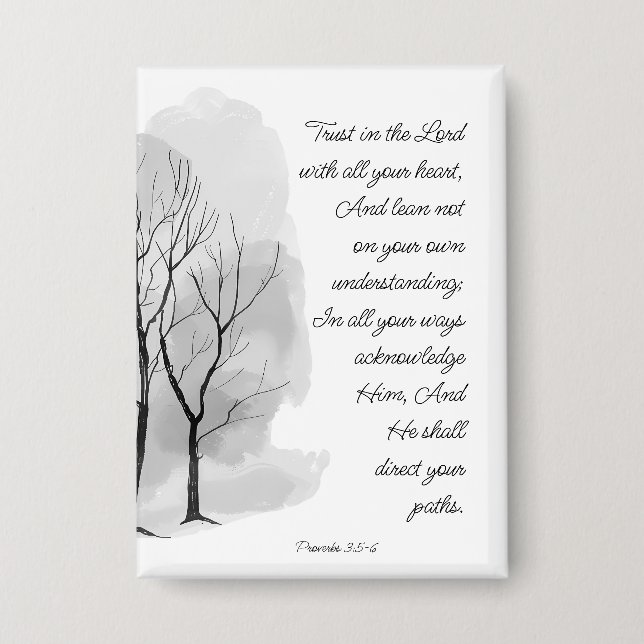 Proverbs 3:5-6 Trust in the Lord Button (Vorderseite)