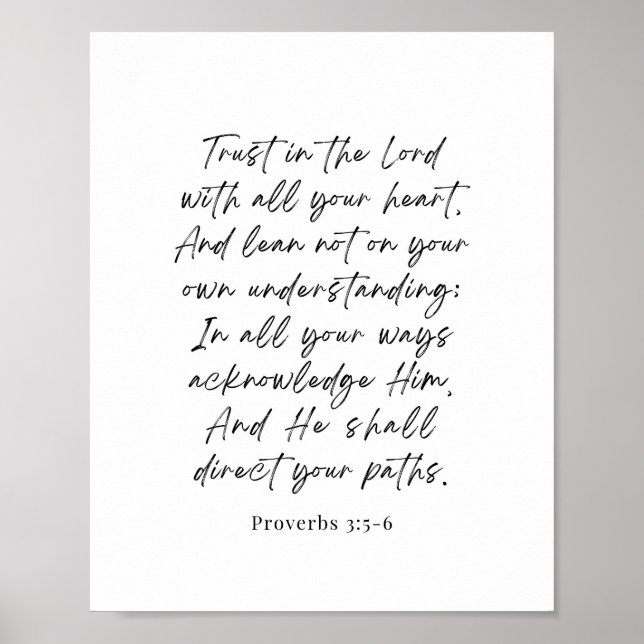 Proverbs 3:5-6 Trust in the Lord Poster (Vorne)