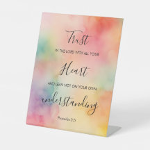 Proverbs 3:5 Christliche Aquarellgestaltung
