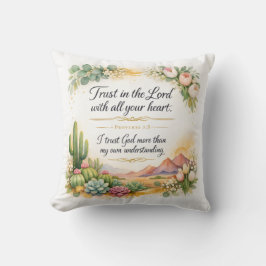 Proverbs 3:5, Messianic Jewish Decor, Bible Verse Kissen