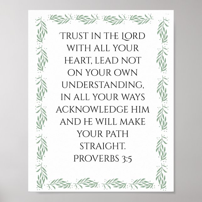 Proverbs 3:5 Poster (Vorne)
