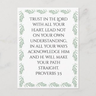 Proverbs 3:5 Poster Postkarte