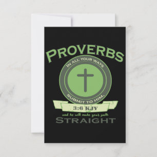 Proverbs 3:6 KJV Bibelverse Begrüßung Karte