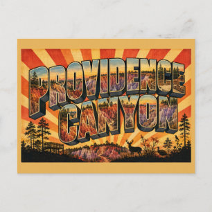 Providence Canyon Georgia Farbige Schluchten Wald Postkarte