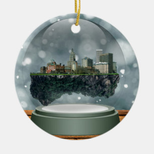 Providence-Insel-Schnee-Kugel Keramikornament