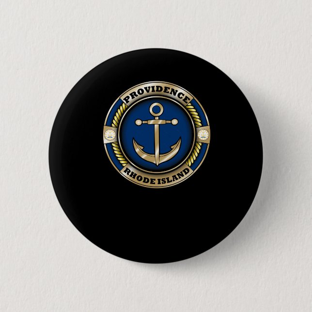 Providence Rhode Island Anker-Emblem-Aufkleber  Button (Vorderseite)