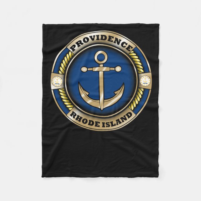 Providence Rhode Island Anker-Emblem-Aufkleber Fleecedecke (Vorderseite)