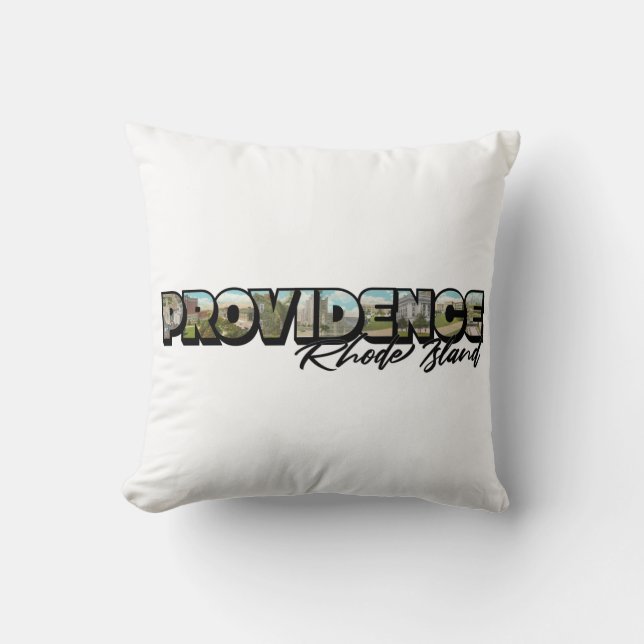 Providence Rhode Island Big Letter T - Shirt Kissen (Vorderseite)