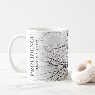 Providence, Rhode Island City Map Kaffeetasse
