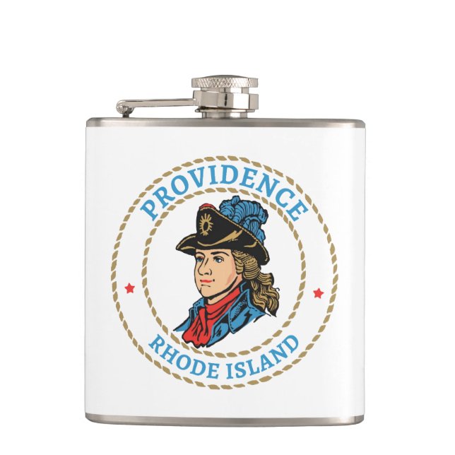 Providence Rhode Island Colonial Flachmann (Vorderseite)