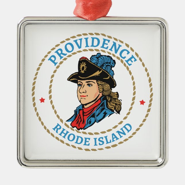 Providence Rhode Island Colonial Ornament Aus Metall (Vorne)