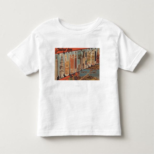 Providence, Rhode Island - große Buchstabe-Szenen Kleinkind T-shirt (Vorderseite)