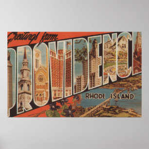 Providence, Rhode Island - große Buchstabe-Szenen Poster
