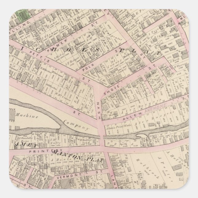 Providence Rhode Island Quadratischer Aufkleber (Vorderseite)